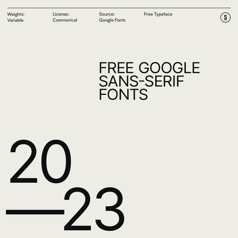 Our Free 2023 Sans-Serif Google Font Selection